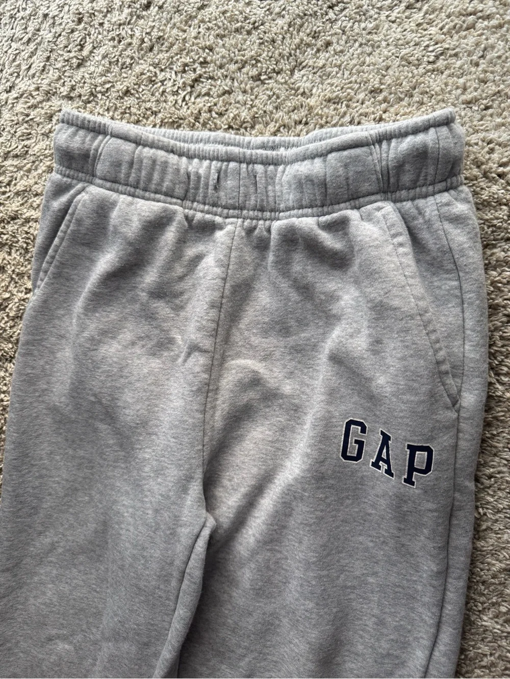 Gap Kids Gray Logo Jogger Sweatpants Size Large 10/12